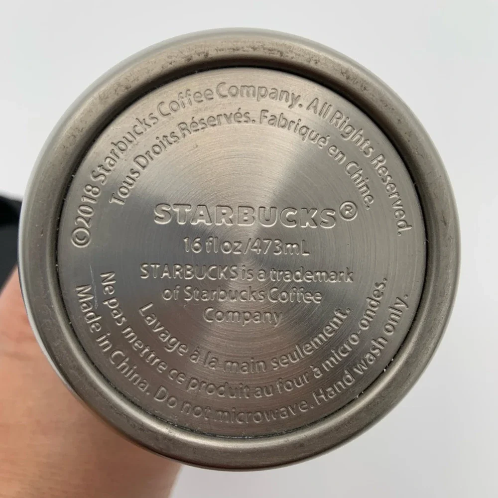 Starbucks 2018 Poppy Retro Flowers Travel Mug Cup‎ Stainless Steel Collectors